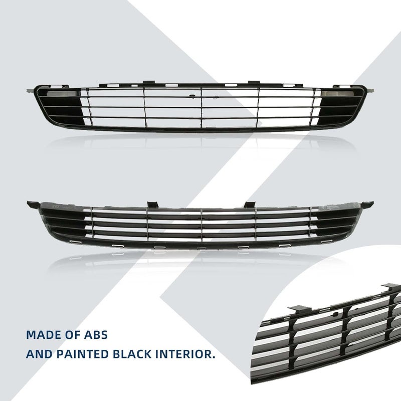Kspeed Front Bumper Mesh Air Intake Grille Replacement Shield fits 2009 2010 Toyota Corolla Front Black Air Intake Grill Replacement Kit 5311202120 TO1036111 - Image 4
